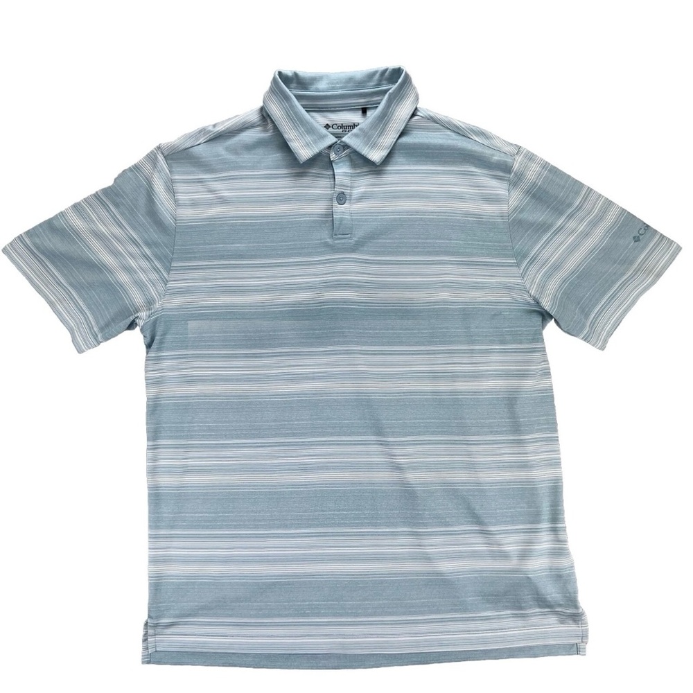 Columbia Golf Polo Shirt Mens Size Large Performance Striped